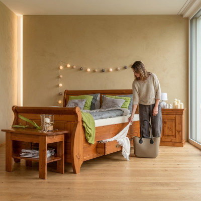 Lit de luxe 2x Table de chevet 3 pièces. Ensemble lits Lit double Chambre Hôtel Ehe nouveau