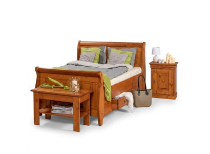 Lit de luxe 2x Table de chevet 3 pièces. Ensemble lits Lit double Chambre Hôtel Ehe nouveau