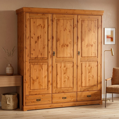 Armoire en bois Armoire de chambre Armoire de style moderne Armoires Étagères polyvalentes