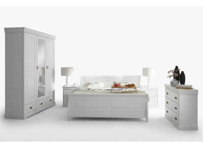 Meubles Ensemble de chambre à coucher Lit 2x Table de chevet Commode Armoire nouveau 5 pièces