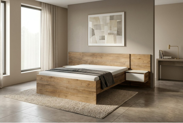 Chambre Mobilier moderne en bois Nouvelle literie Design d'ameublement de luxe Lits doubles d'hôtel