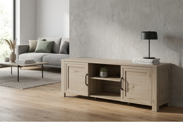 Salle de séjour Armoire TV en bois Hôtel Luxe Buffet TV Meuble bas Gigantesque Armoire Table neuve