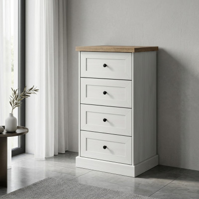 Style de mobilier de maison de campagne Commode haute Armoire Armoires de designer Buffet blanc