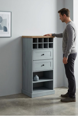 Maison de campagne Armoire blanche Commode Bahut Sideboard Bois Buffet Commodes Bahut Buffet