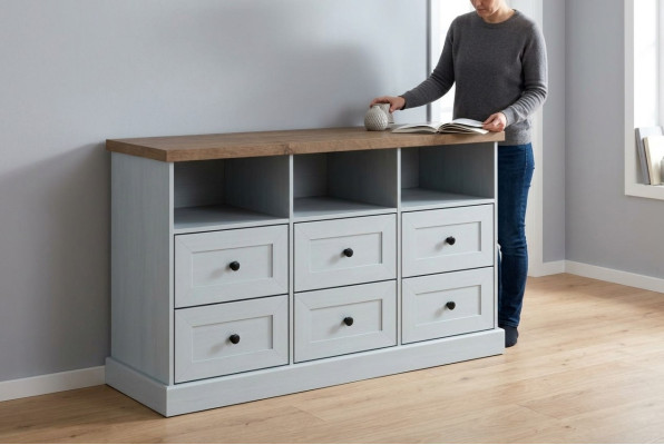 Salon Étagère Bois Armoire de Luxe Design Commode Buffet Table Basse Nouveau