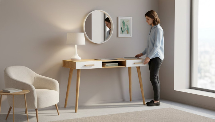 Bureau Table Bureaux Bureau Chef Tables Ameublement Mobilier Bois nouveau