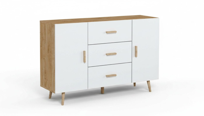 Commode étagère 140cm Armoires Étagères Rangement Brillant neuf Commode Buffet