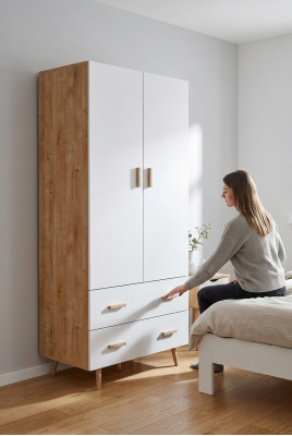 Chambre Armoire en bois Armoires neuves Portemanteau Mobilier nouveau Design Armoire