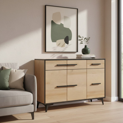 Meuble de luxe en bois de style armoire de salon en bois Commode Buffet Vitrine Commodes