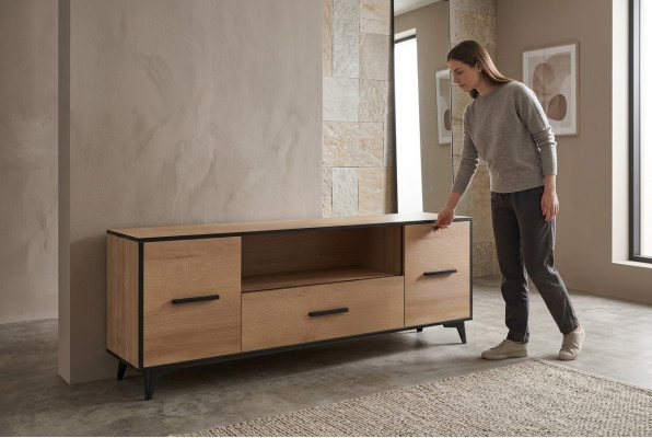 Meuble bas pour salle de séjour, étagère armoire de luxe designer, meuble télé, commode, buffet de télévision.