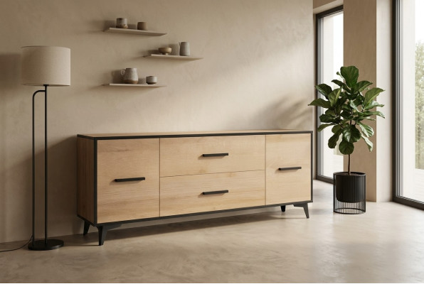 Meuble TV Design Buffet Télévision Murale Buffet Bas Étagères Luxe Nouvelle Commode Armoire Nouvelle