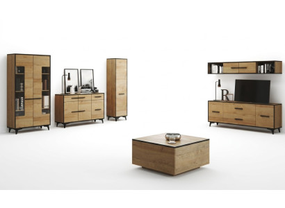 Commode Armoire Meuble TV Étagère Salon 6 pièces. Mobilier Ensemble mural de salon