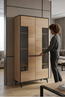 Vitrines Armoire Cabinet en verre Armoire Designer Armoire en bois neuf Commode Vitrine Coffrets de tiroirs