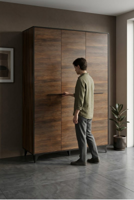Armoire en bois massif fait main Armoire en bois avec artisanat Armoire en bois massif pour chambre en bois nouvelle