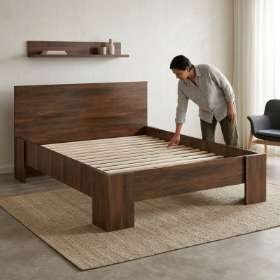 Lits de luxe Lit double 160x200 cm Style moderne Mobilier d'hôtel Design Mobilier italien