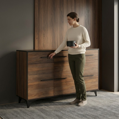 Commode Concepteur Commodes Commode Cabinet Garde-robe Design en bois Étagère Marron