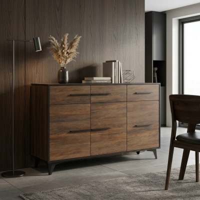 Commode Concepteur Commodes Commode Cabinet Garde-robe Design en bois Étagère Marron