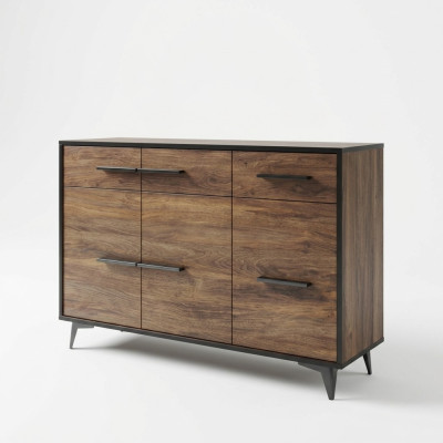 Tiroirs Étagère Armoire Étagère Bois Massif Bas Tableau de bord Design Commode Armoires