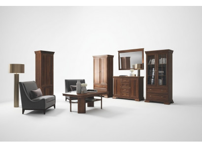 Suite Vitrine Commode 4 pièces. Mobilier en bois Étagère Salon Ensemble de meubles de salle muraleibus