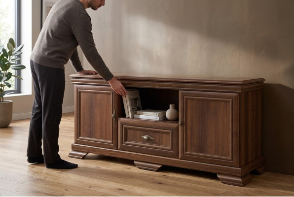 Classique Coffre à tiroirs en bois Buffet Commodes Buffets bas Meuble de salon neuf