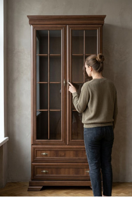 Vitrinen Vitrine Schrank Glasvitrine Kommoden Bücher Klassische Vitrine