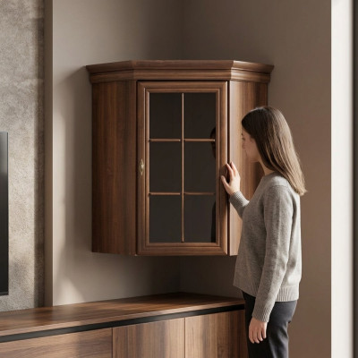 Buffet Armoire nouvelle Armoires de salle à manger Marron nouvelle Bahut Armoire murale Bois noble
