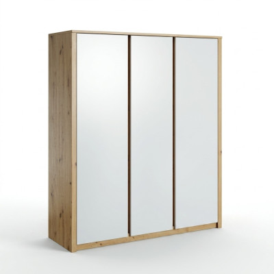 Armoire à vêtements Miroir Bois Armoire Meubles Armoires Vêtements Armoire neuf