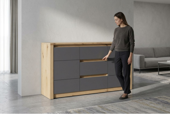 Design Meubles de salon Buffet en bois Commode moderne Commodes Armoire haute nouvel