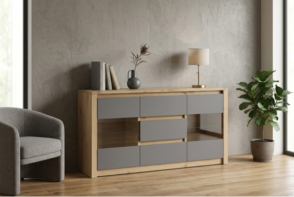 Design Meubles de salon Buffet en bois Commode moderne Commodes Armoire haute nouvel