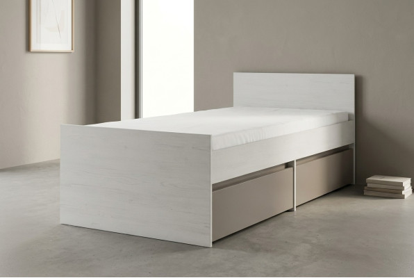 Lit de jeunesse Lit d'enfants Conception pour enfants Chambre d'enfants moderne Lit de 90 cm Base de lit neuf