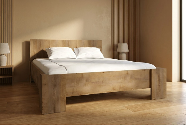 Chambre à coucher en bois de luxe Design Lit Rembourrage Double Lits d'hôtel Mariage 180x200cm