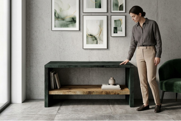 Table basse Table en bois Bois véritable Bois massif Table d'appoint Table 120x60 Tables basses