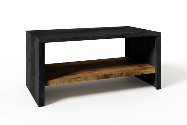Table basse Table en bois Bois véritable Bois massif Table d'appoint Table 120x60 Tables basses