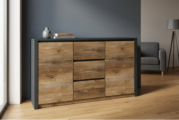 Coffre de luxe Commode Buffet Bahut Commode Design Bois Armoire Meuble bahut
