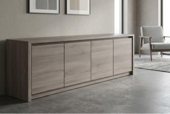Meuble télé Design Bahut TV Mur Brillance Basse Luxe Commode Armoire Nouveau