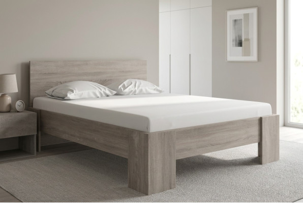 Meubles design de luxe Chambre à coucher Lit en bois Lit de style maison de campagne Lits doubles en bois
