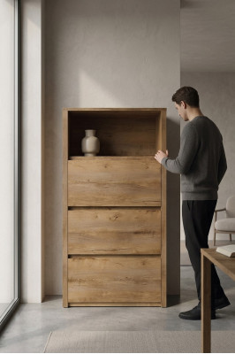 Designer commode en bois massif Commodes Armoire neuve Commodes Armoires neuves