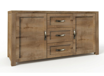 Buffet Sideboard Commode Bois Artisanat du Bois Buffet de Campagne Commodes en Bois 2 pièces.