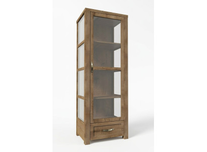 Armoire Vitrine de salle à manger Armoire en verre Meubles Étagère Vitrine Vitrines Bois Maison de campagne