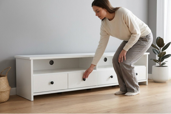 Meuble TV design buffet télévision en haute brillance bas Commode panneau Mur de luxe Armoire