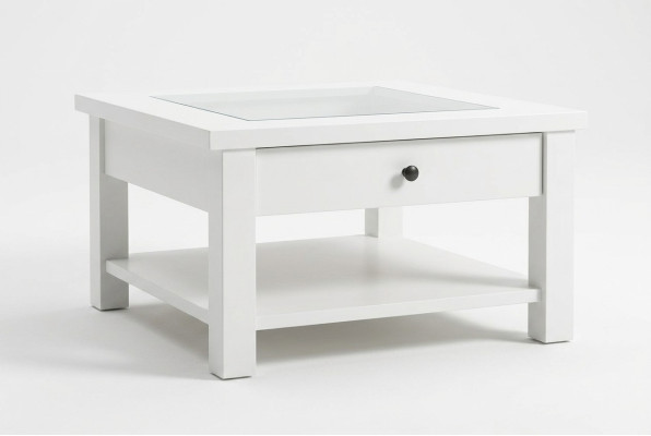 Table en bois Tables basses en bois massif Mobilier de salon 93x93cm Tables massives