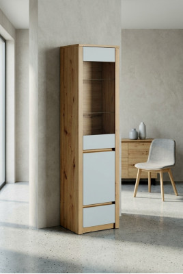 Armoire en bois massif faite main vitrine en verre armoire en bois salon