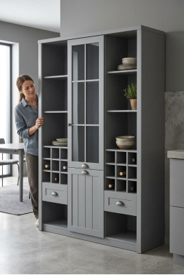 Vitrines Commode Armoire Armoire Meubles en bois Artisanat Commode Vitrine Tiroirs Buffet Chiffonnier