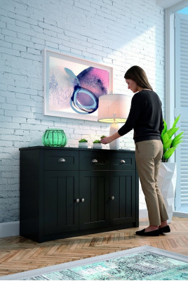 Maison de campagne Vert Commodes en bois Buffet Bahut Armoire à tiroirs Buffet