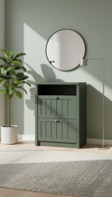 Armoire à chaussures commode à chaussures commode d'entrée rangement en bois massif commode à tiroirs.