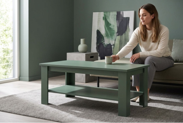 Meuble massif Table d'appoint Table basse Table basse Bois 120x60cm nouvelles Tables