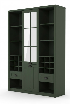 Unité murale Armoire Mobilier Étagères Salon Vitrine Vitrine Étagère Bibliothèque