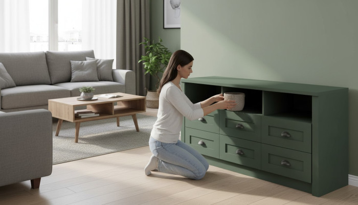 Commode de bureau Armoire en bois Commode en bois Commode de maison de campagne Commodes Armoire TV Buffet Bahut
