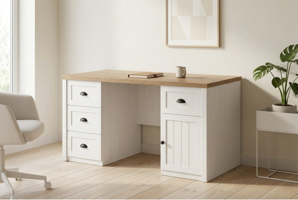 Bureau Bois Table en bois Table solide Mobilier de bureau Mobilier de maison de campagne Tables de bureau