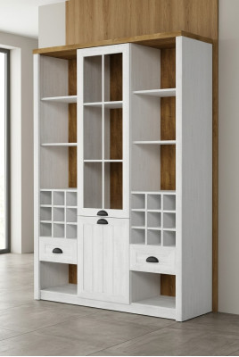 Vitrines Verre Bar Armoire Maison Livres Armoires Étagère Mur Bois Vitrine Mobilier xxl